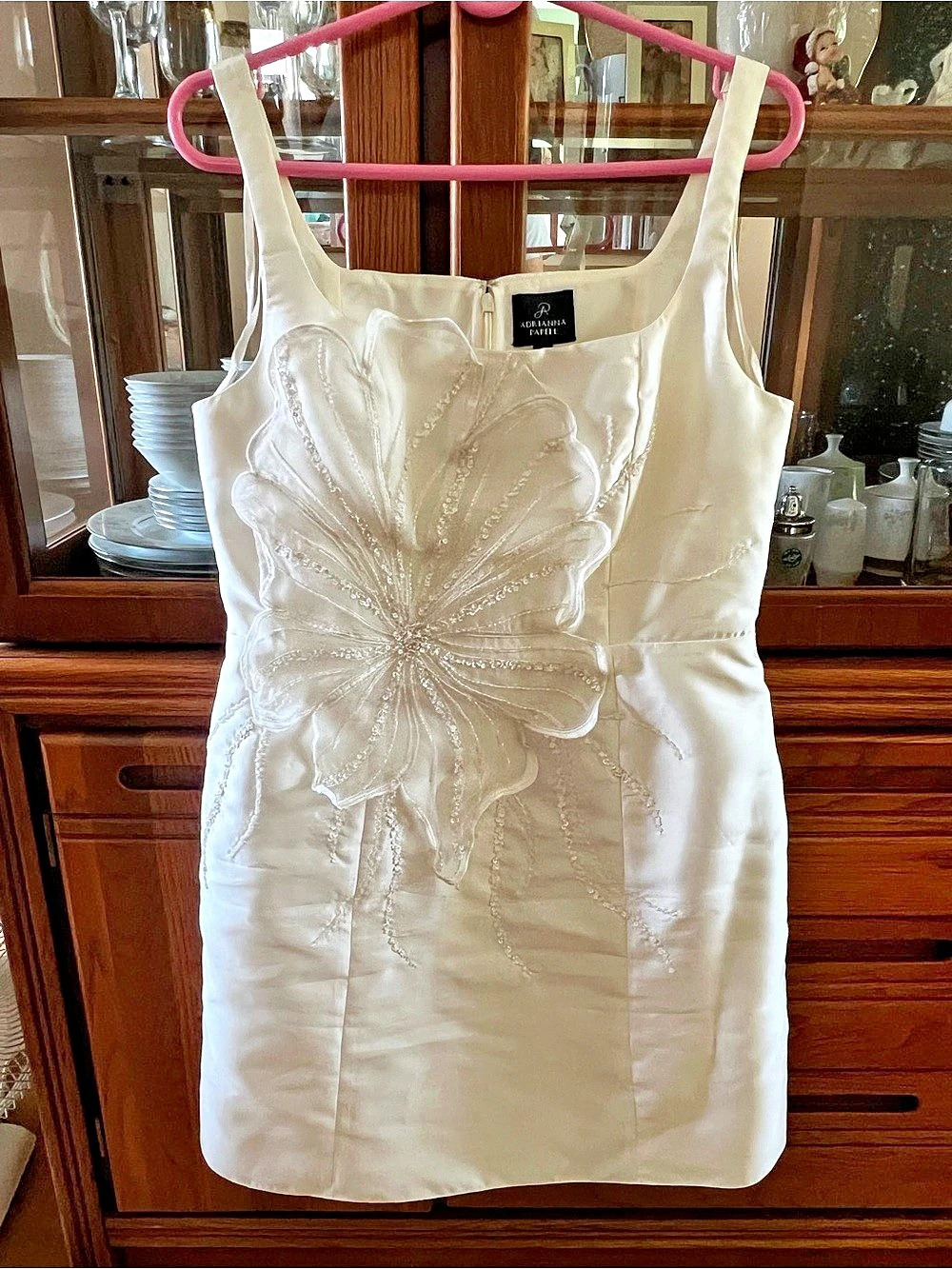 Adrianna Pappel Embellished Mini Dress in White Size Small Like New